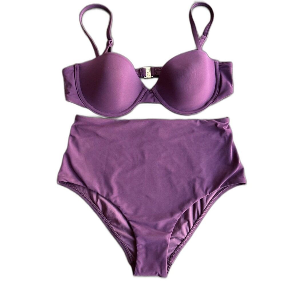 JETS Australia Jetset Bikini Set Port Burgundy Balconette High Waist US 8 M NWOT